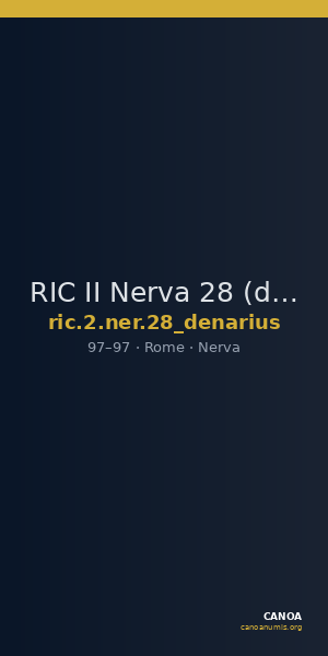 RIC II Nerva 28 (denarius) — CANOA