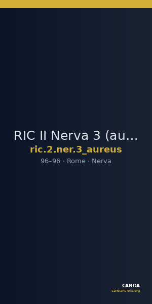 RIC II Nerva 3 (aureus) — CANOA