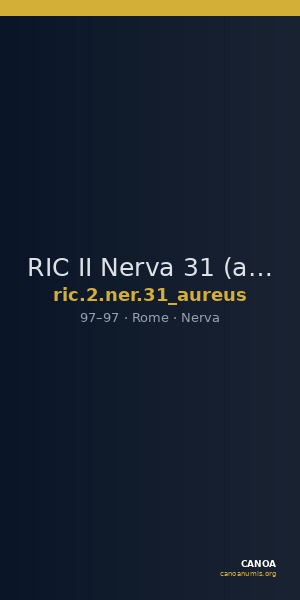 RIC II Nerva 31 (aureus) — CANOA
