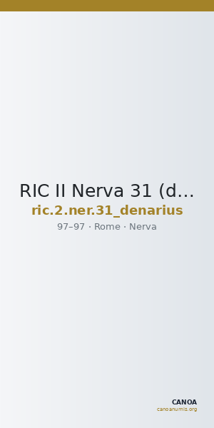 RIC II Nerva 31 (denarius) — CANOA