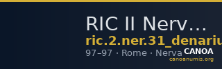 RIC II Nerva 31 (denarius) — CANOA