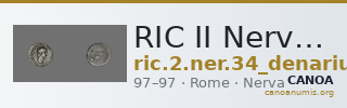 RIC II Nerva 34 (denarius) — CANOA