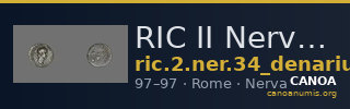 RIC II Nerva 34 (denarius) — CANOA
