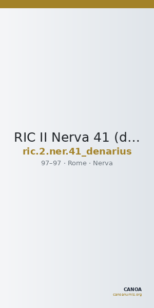RIC II Nerva 41 (denarius) — CANOA
