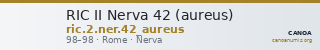 RIC II Nerva 42 (aureus) — CANOA