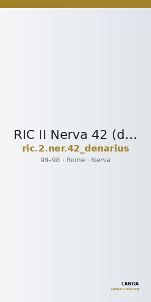 RIC II Nerva 42 (denarius) — CANOA