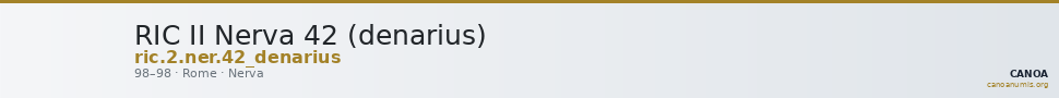 RIC II Nerva 42 (denarius) — CANOA