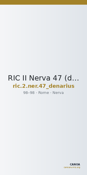 RIC II Nerva 47 (denarius) — CANOA