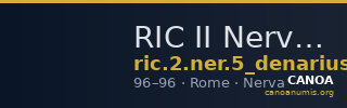 RIC II Nerva 5 (denarius) — CANOA