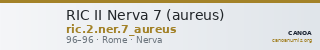 RIC II Nerva 7 (aureus) — CANOA