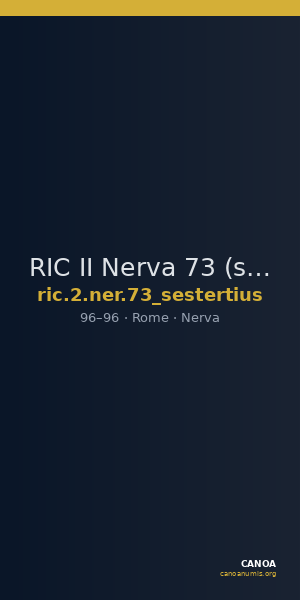 RIC II Nerva 73 (sestertius) — CANOA