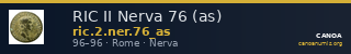 RIC II Nerva 76 (as) — CANOA