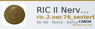 RIC II Nerva 76 (sestertius) — CANOA