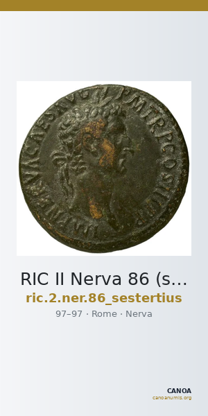 RIC II Nerva 86 (sestertius) — CANOA
