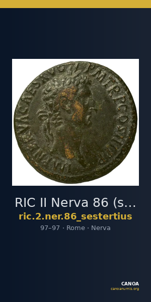 RIC II Nerva 86 (sestertius) — CANOA