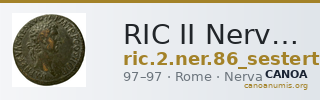 RIC II Nerva 86 (sestertius) — CANOA
