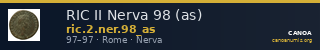 RIC II Nerva 98 (as) — CANOA