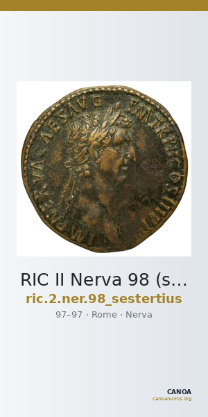 RIC II Nerva 98 (sestertius) — CANOA
