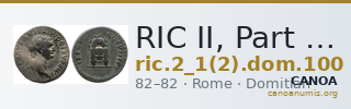 RIC II, Part 1 (second edition) Domitian 100 — CANOA