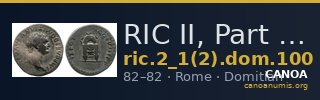 RIC II, Part 1 (second edition) Domitian 100 — CANOA