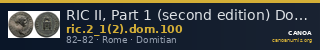 RIC II, Part 1 (second edition) Domitian 100 — CANOA