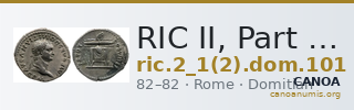 RIC II, Part 1 (second edition) Domitian 101 — CANOA