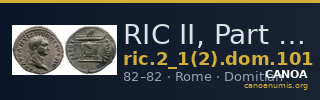 RIC II, Part 1 (second edition) Domitian 101 — CANOA