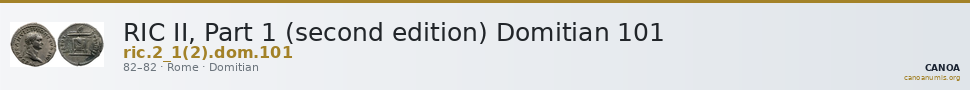 RIC II, Part 1 (second edition) Domitian 101 — CANOA