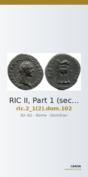 RIC II, Part 1 (second edition) Domitian 102 — CANOA