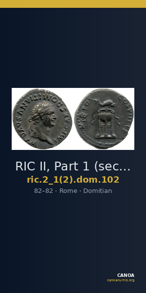 RIC II, Part 1 (second edition) Domitian 102 — CANOA