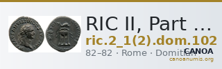 RIC II, Part 1 (second edition) Domitian 102 — CANOA