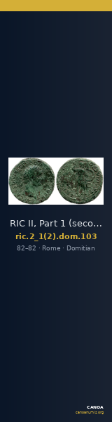 RIC II, Part 1 (second edition) Domitian 103 — CANOA
