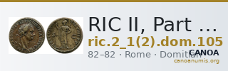 RIC II, Part 1 (second edition) Domitian 105 — CANOA