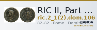 RIC II, Part 1 (second edition) Domitian 106 — CANOA