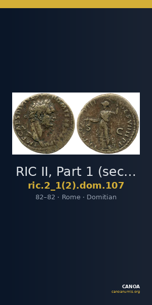 RIC II, Part 1 (second edition) Domitian 107 — CANOA