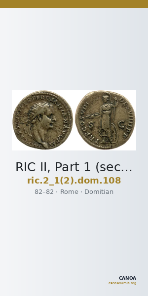 RIC II, Part 1 (second edition) Domitian 108 — CANOA
