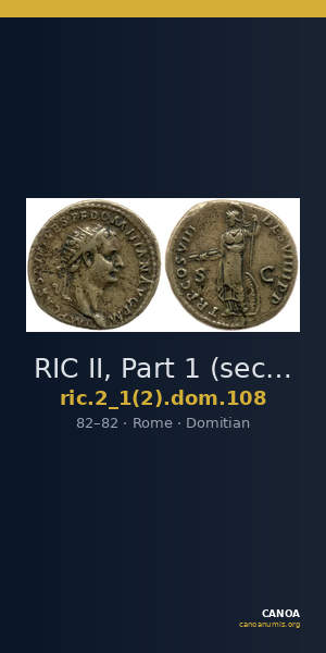 RIC II, Part 1 (second edition) Domitian 108 — CANOA