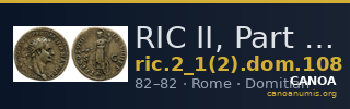 RIC II, Part 1 (second edition) Domitian 108 — CANOA