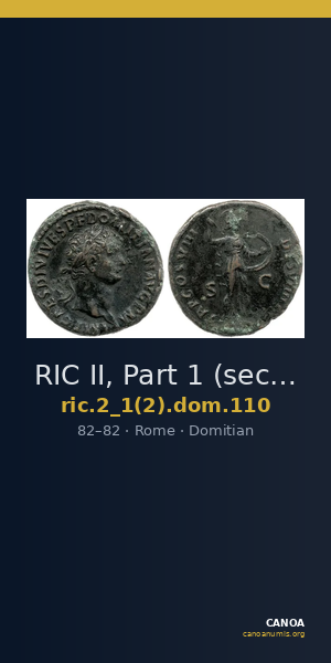RIC II, Part 1 (second edition) Domitian 110 — CANOA