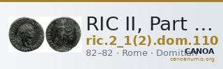 RIC II, Part 1 (second edition) Domitian 110 — CANOA