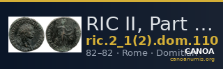 RIC II, Part 1 (second edition) Domitian 110 — CANOA