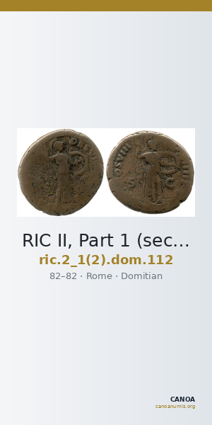 RIC II, Part 1 (second edition) Domitian 112 — CANOA