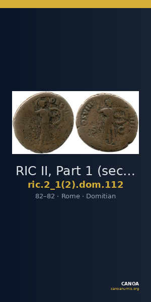 RIC II, Part 1 (second edition) Domitian 112 — CANOA