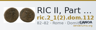 RIC II, Part 1 (second edition) Domitian 112 — CANOA