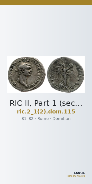 RIC II, Part 1 (second edition) Domitian 115 — CANOA