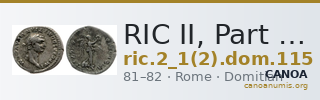 RIC II, Part 1 (second edition) Domitian 115 — CANOA