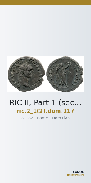 RIC II, Part 1 (second edition) Domitian 117 — CANOA