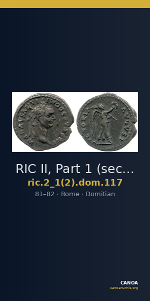 RIC II, Part 1 (second edition) Domitian 117 — CANOA