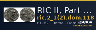 RIC II, Part 1 (second edition) Domitian 118 — CANOA