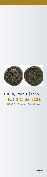 RIC II, Part 1 (second edition) Domitian 122 — CANOA